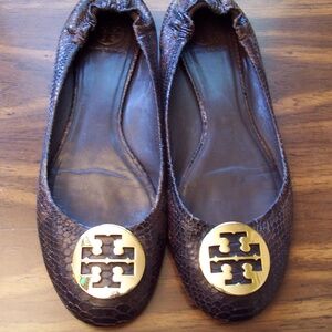 Tory Burch genuine snakeskin Ballet Flats